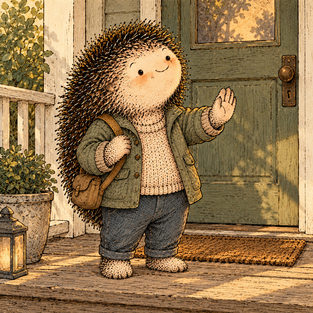 A gentle cream-faced, spiky-furred woodland companion exploring Day 154: Explaining Yourself Less