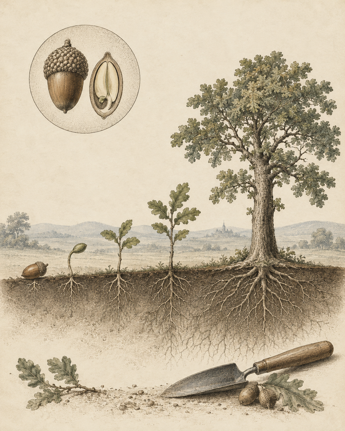 Vintage CWOB scientific illustration for Build Something Bigger Than the Problem