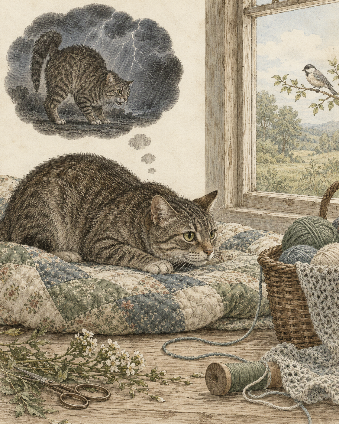 Vintage CWOB scientific illustration for Stop Bracing for the Next Problem