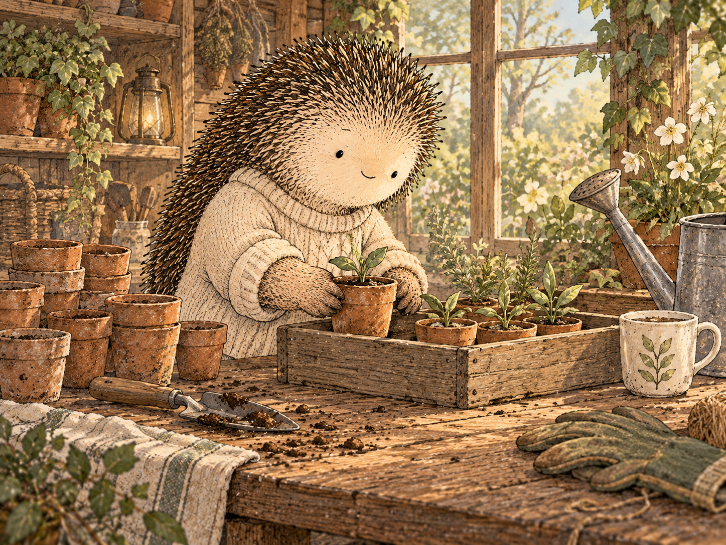 Day 246: Recognizing the New Constraint Keeps an Old Success Strategy From Becoming a New Problem. Woodland hedgehog illustration.