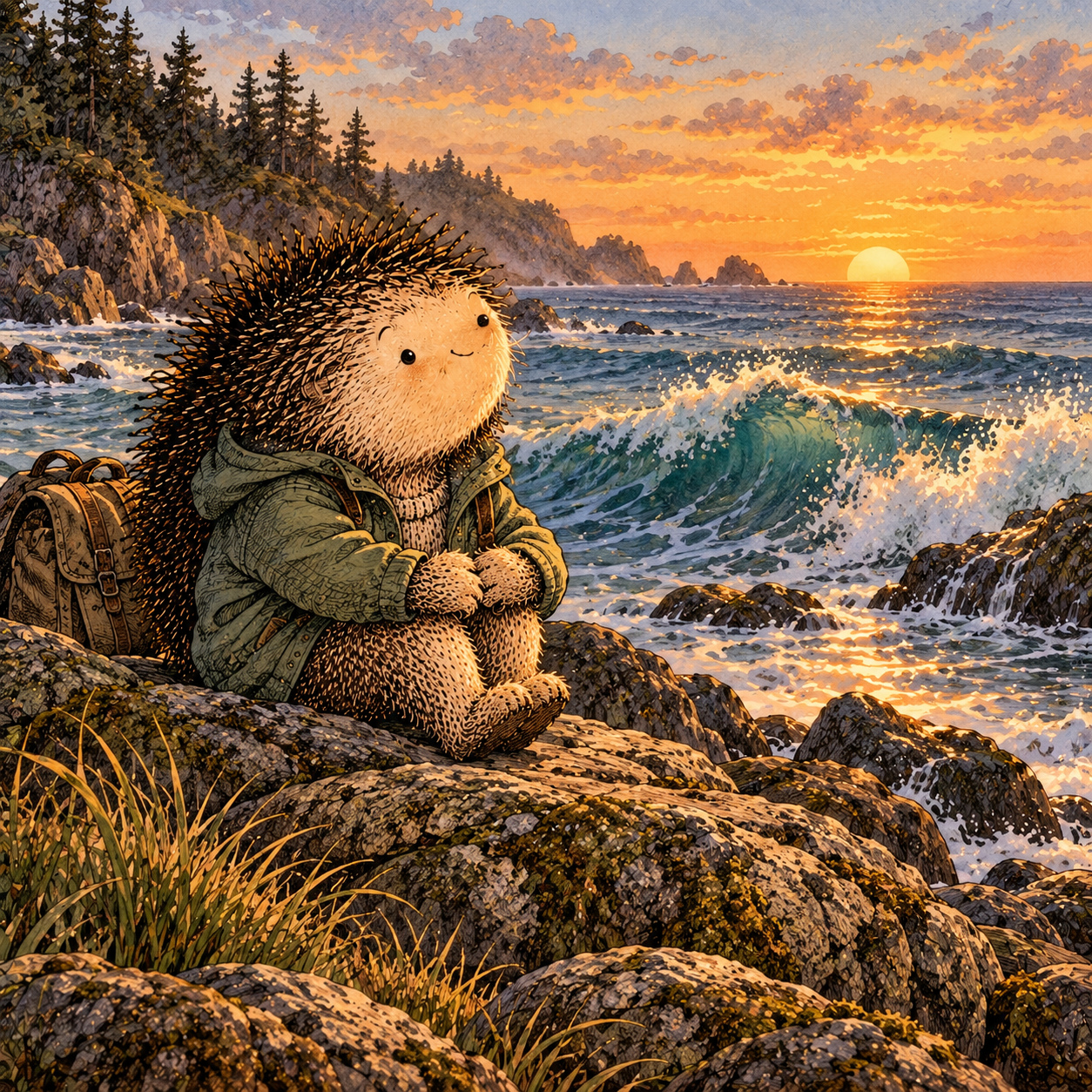A gentle cream-faced, spiky-furred woodland companion exploring Day 38: Urge Surfing — Does It Work for You?