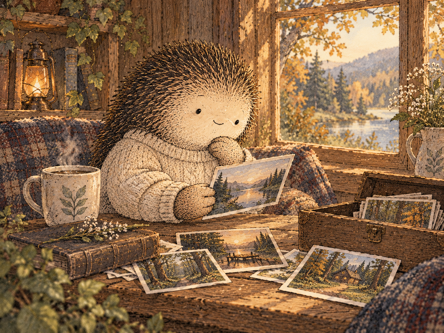 Day 198: Separating the Memory From the Instruction Lets You Keep the Past Without Recreating It. Woodland hedgehog illustration.