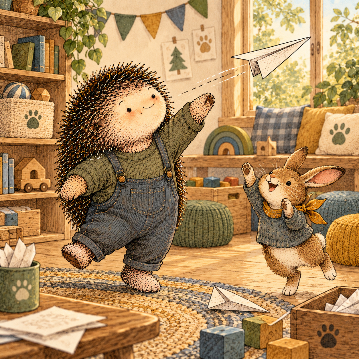 A gentle cream-faced, spiky-furred woodland companion exploring Day 254: Play Has No Productivity Requirement