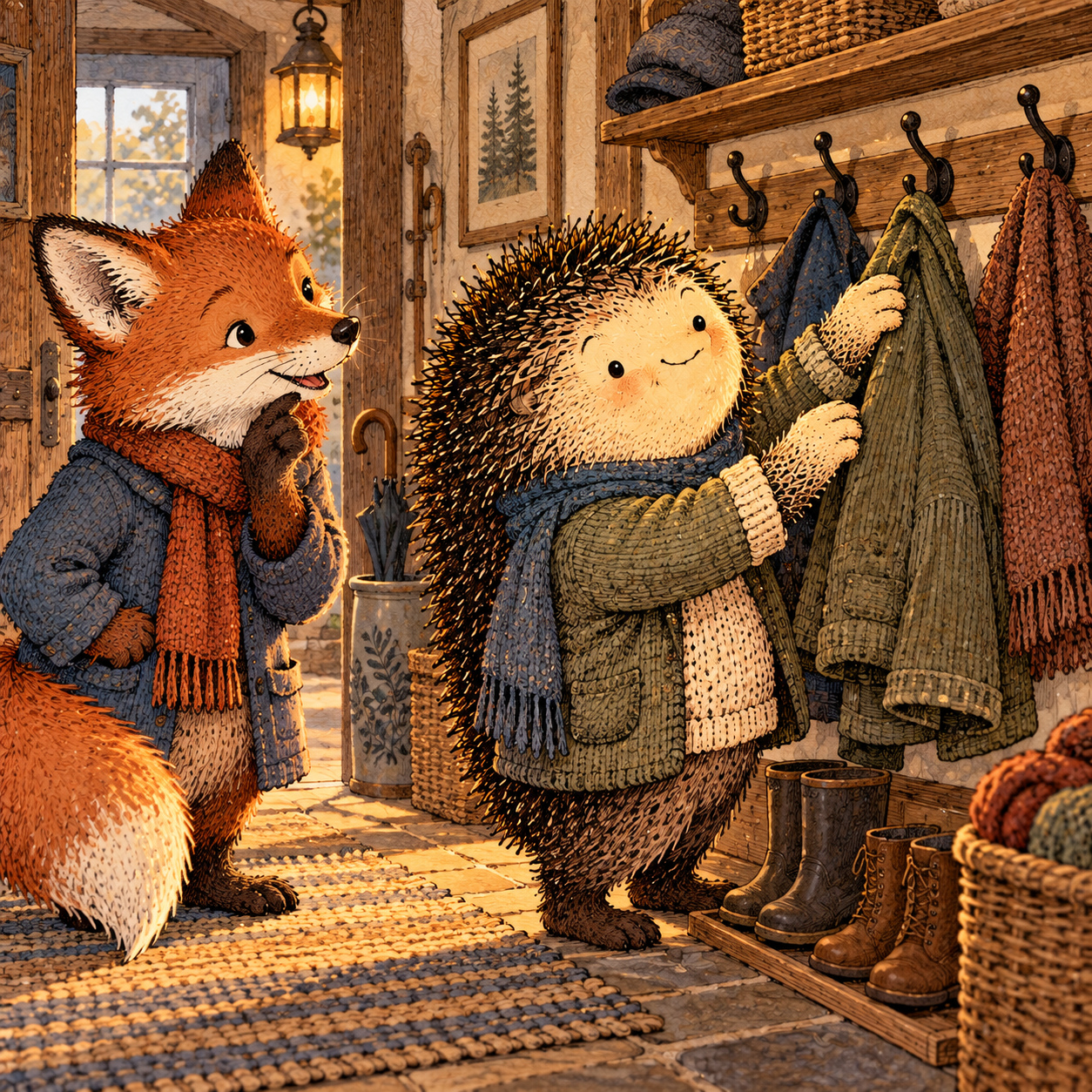 A gentle cream-faced, spiky-furred woodland companion exploring Day 163: Handling Questions Without Giving a Speech