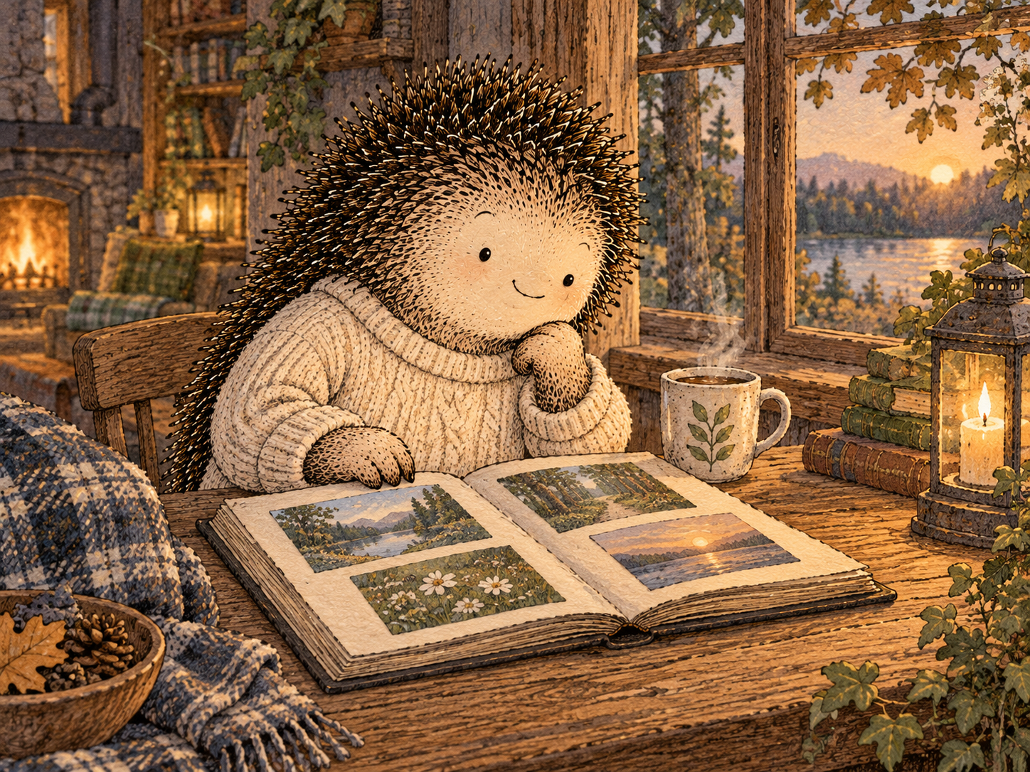 Day 199: Recognizing an Anniversary Effect Turns 'Why Do I Feel Weird?' Into Useful Context. Woodland hedgehog illustration.