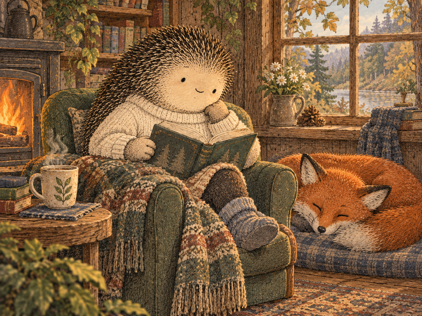 Day 159: Recognizing Good Support Helps You Build More of It. Woodland hedgehog illustration.