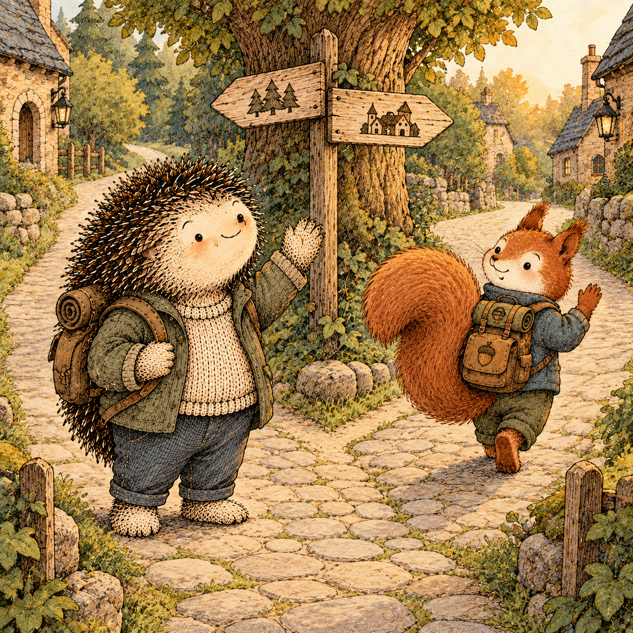 A gentle cream-faced, spiky-furred woodland companion exploring Day 261: When Growth Creates Distance
