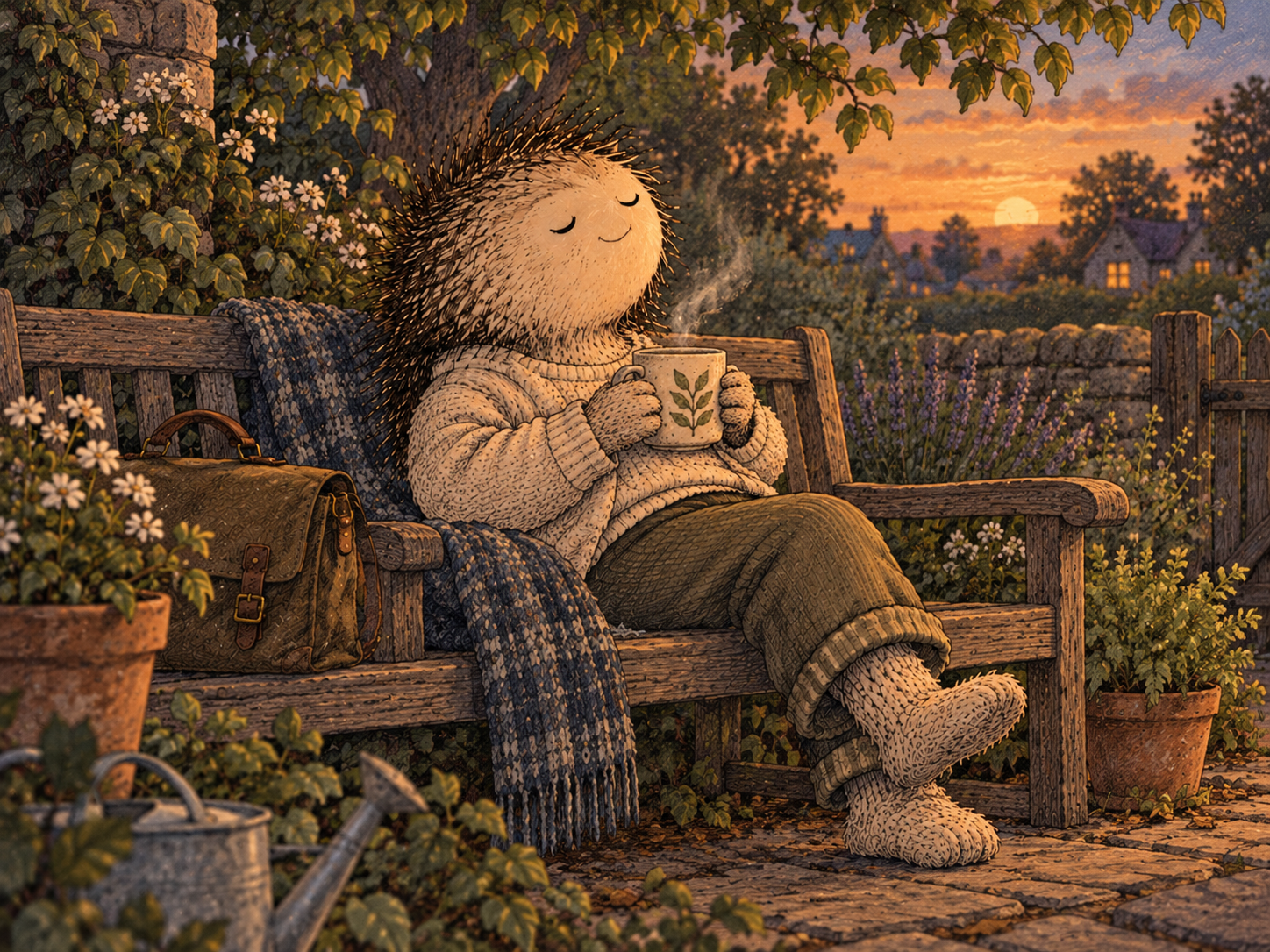 Day 3: The Exhale Makes Sense. Illustrated hedgehog with the same face as this day's main image.
