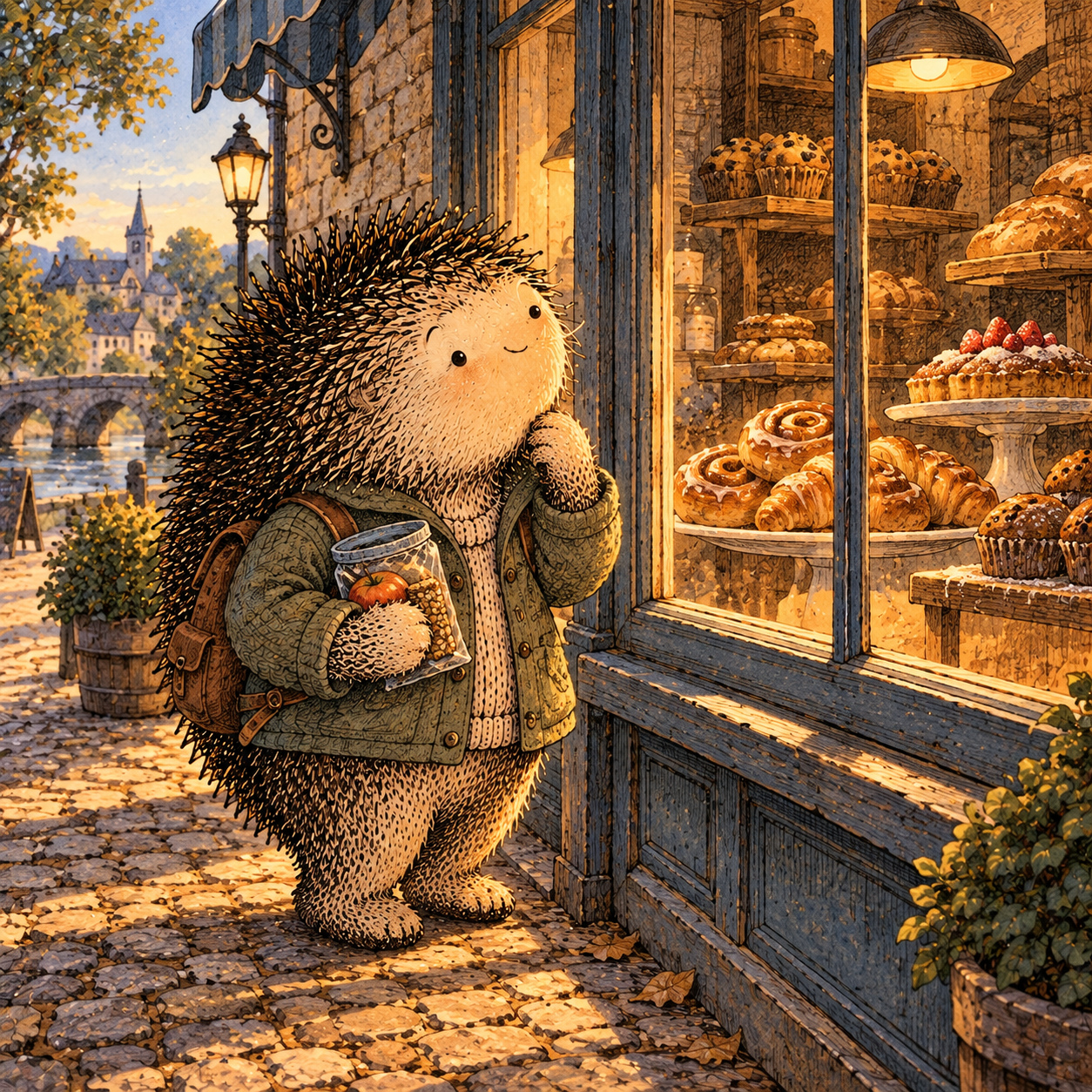 A gentle cream-faced, spiky-furred woodland companion exploring Day 32: The Difference Between Wanting and Needing