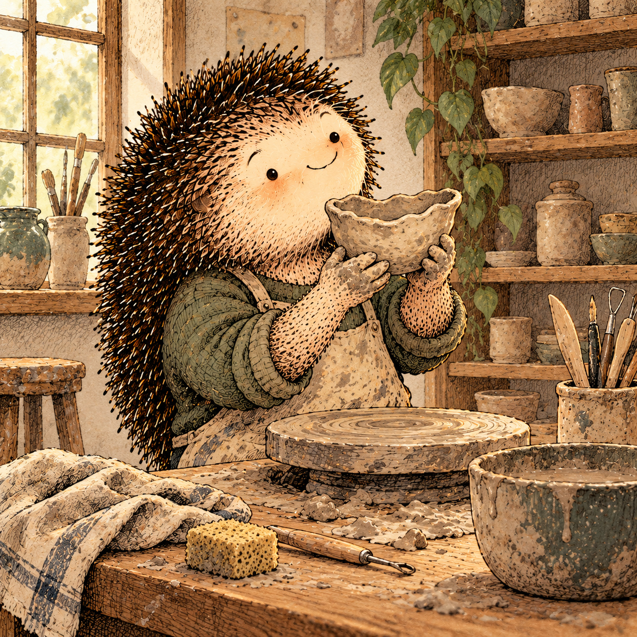 A gentle cream-faced, spiky-furred woodland companion exploring Day 165: Am I Becoming Boring?