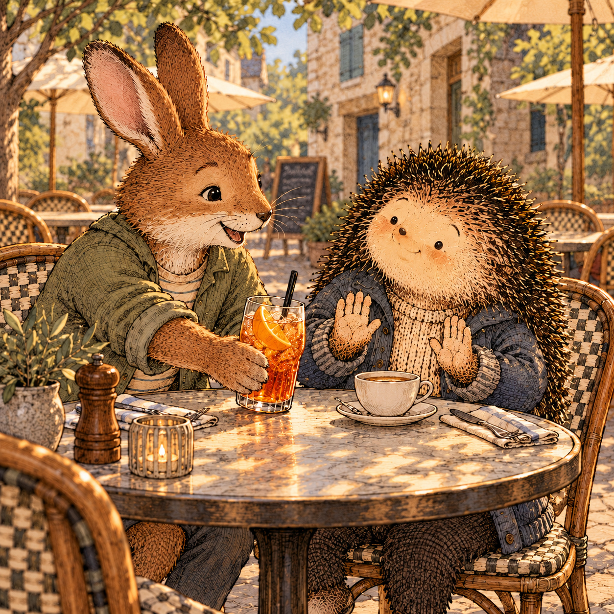 A gentle cream-faced, spiky-furred woodland companion exploring Day 158: The Friend Who Pushes