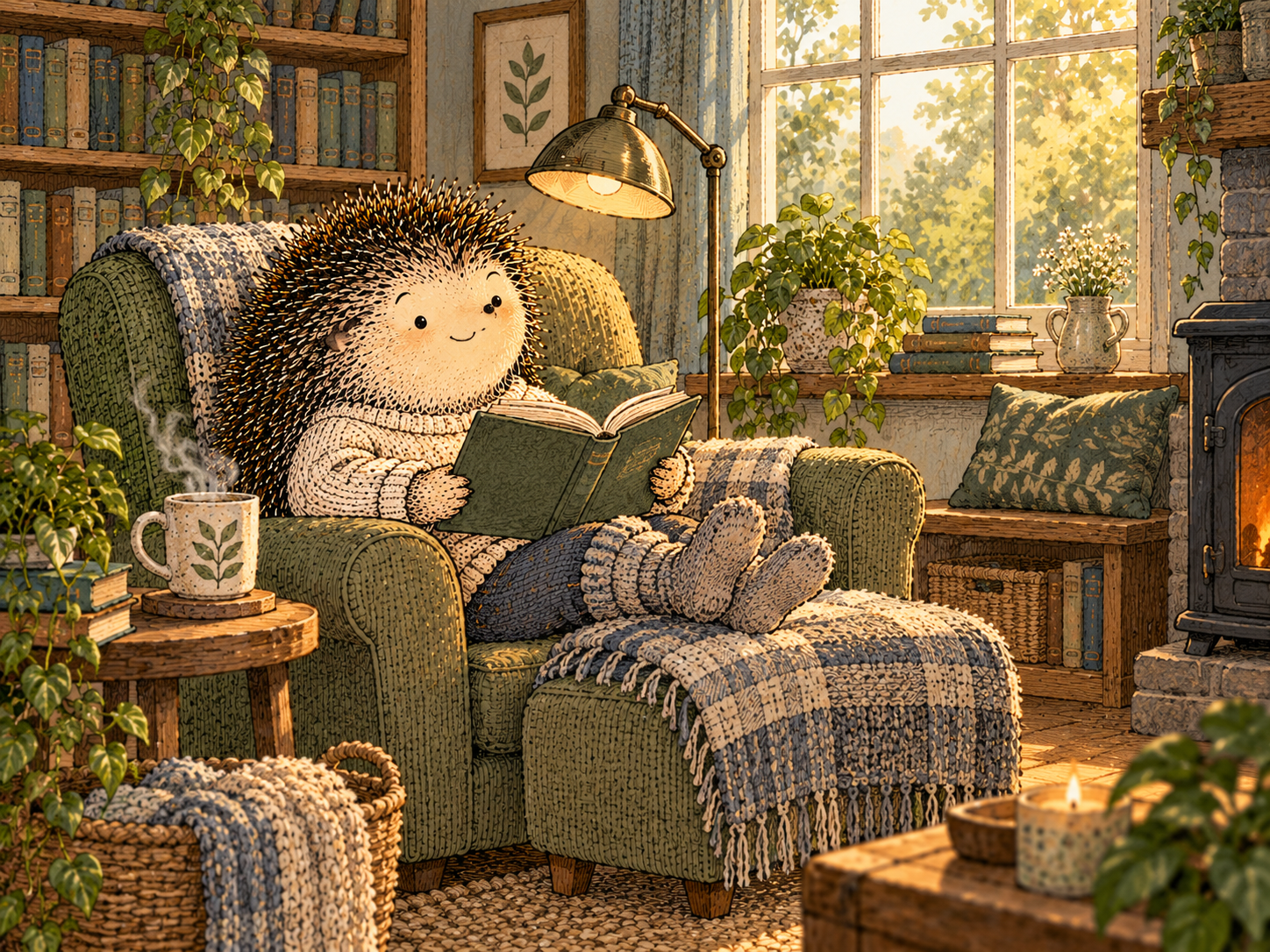 Day 287: A Room Designed Around Desired Behavior Can Quietly Support the Same Priorities Hundreds of Times. Woodland hedgehog illustration.