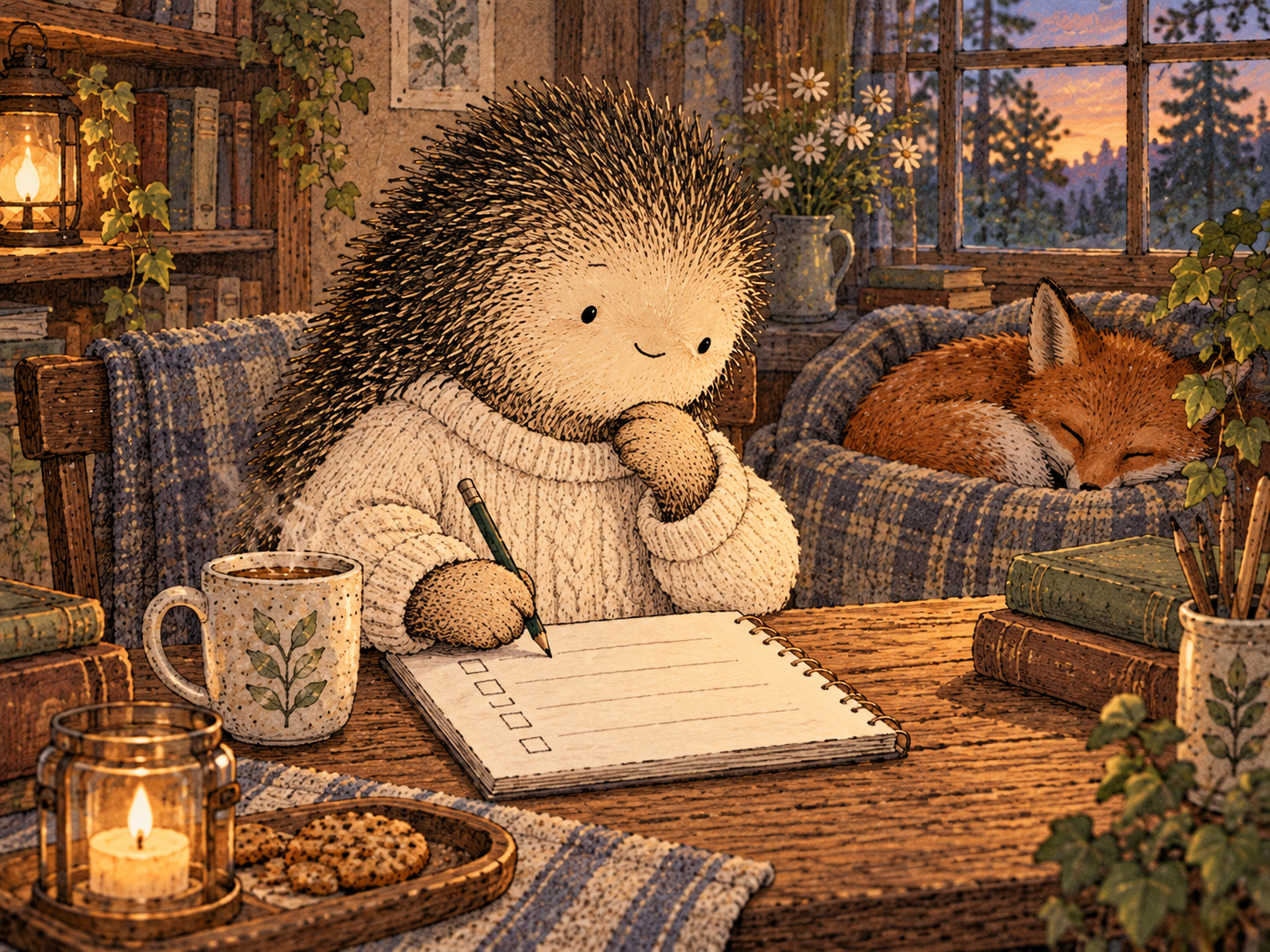 Day 135: Naming the Missing Piece Turns 'Nobody Appreciates Me' Into Something You Can Actually Address. Woodland hedgehog illustration.