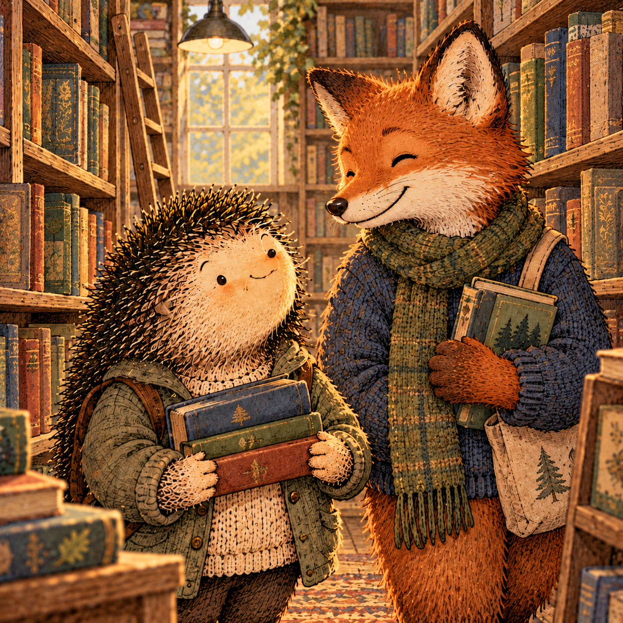 A gentle cream-faced, spiky-furred woodland companion exploring Day 159: The Friend Who Gets It