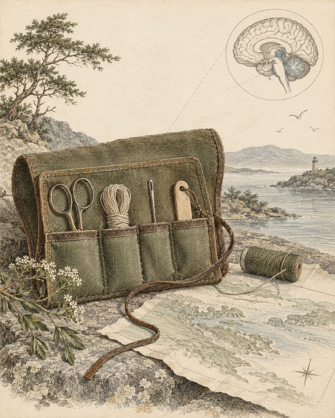 Vintage CWOB scientific illustration for Confidence With Guardrails