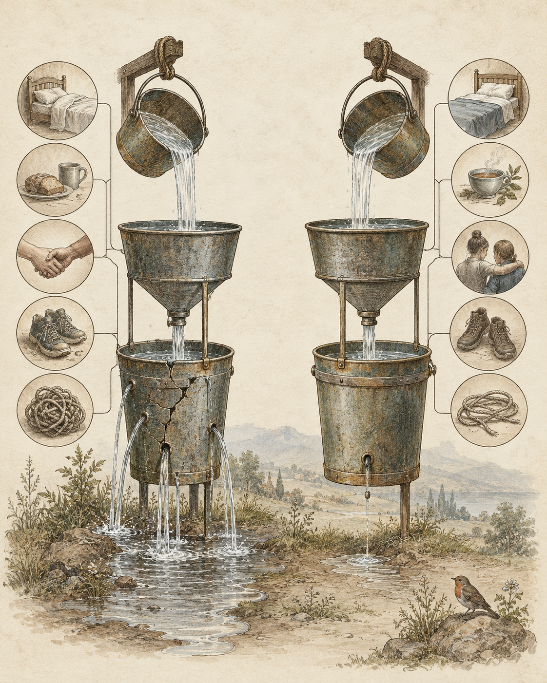 Vintage CWOB scientific illustration for Cumulative Stress Is Different
