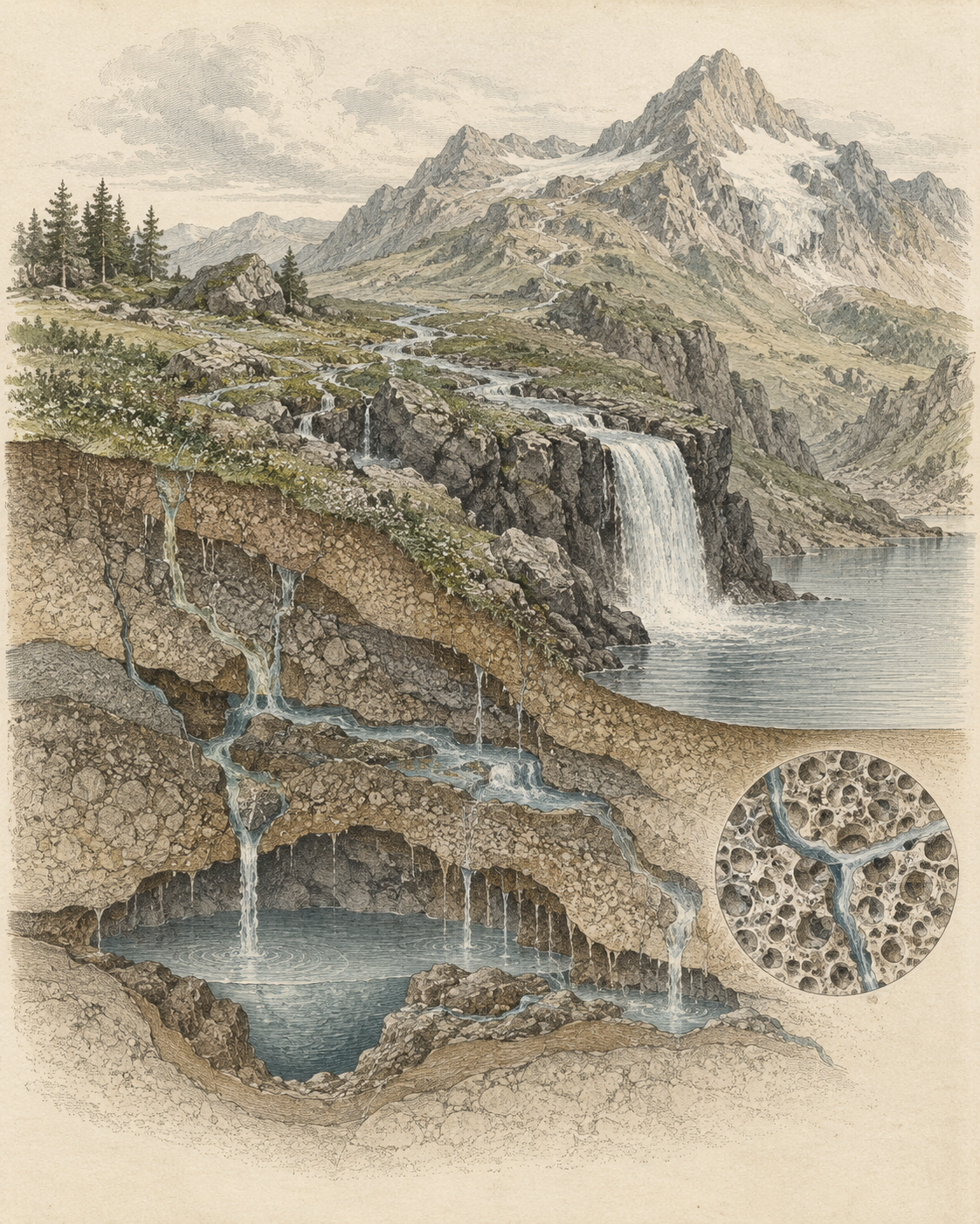 Vintage CWOB scientific illustration for Build a Life You Don't Have to Perform