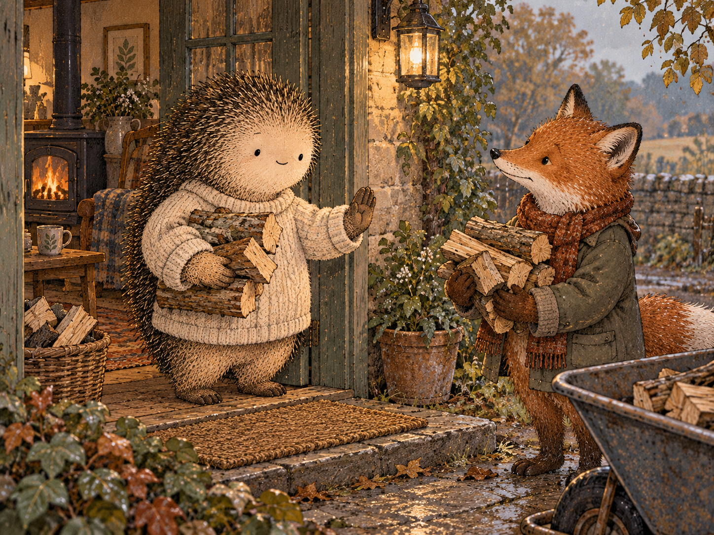 Day 125: Catching Resentment Early Can Turn Silent Scorekeeping Into a Clearer Boundary. Woodland hedgehog illustration.
