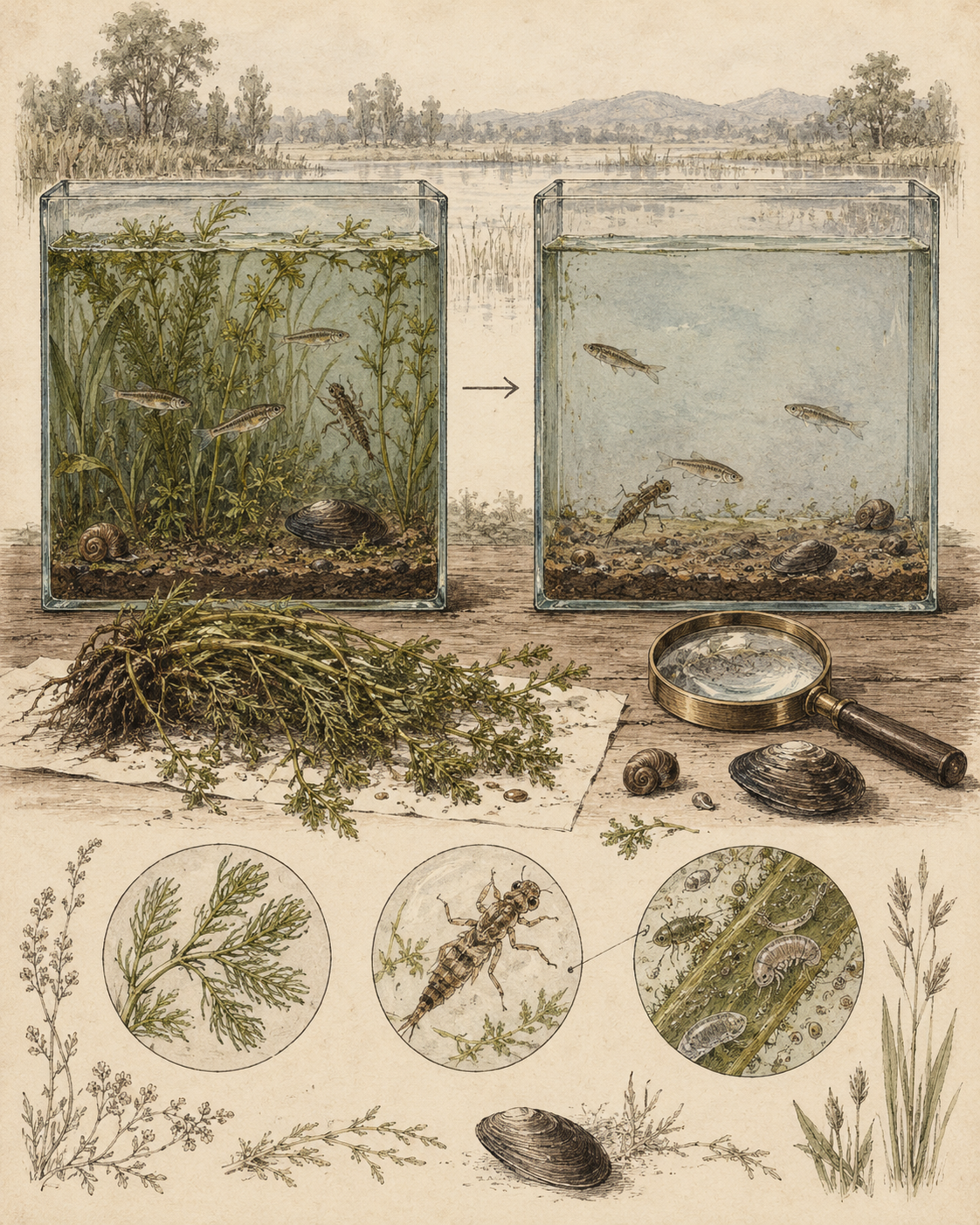 Vintage CWOB scientific illustration for Don't Add Everything Back