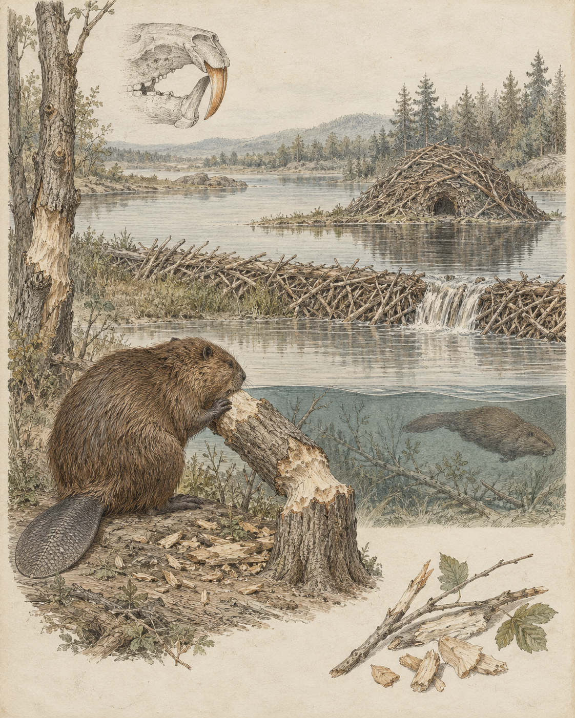 Vintage CWOB scientific illustration for Leave Evidence of What Mattered