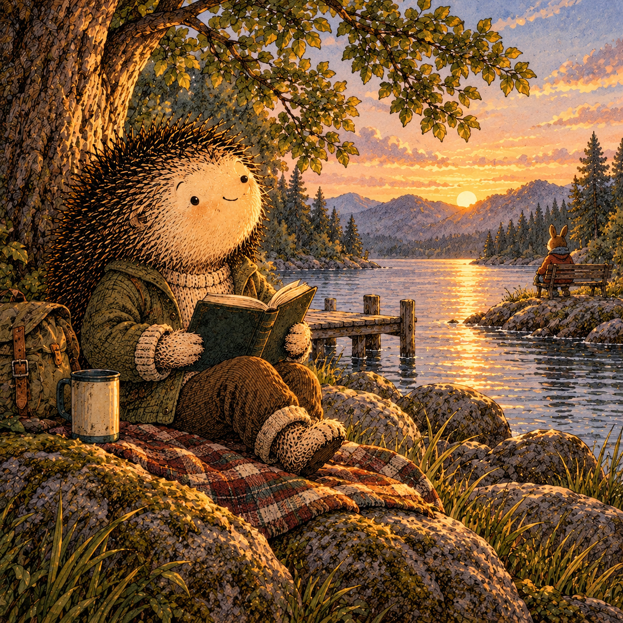 A gentle cream-faced, spiky-furred woodland companion exploring Day 43: Loneliness vs. Solitude