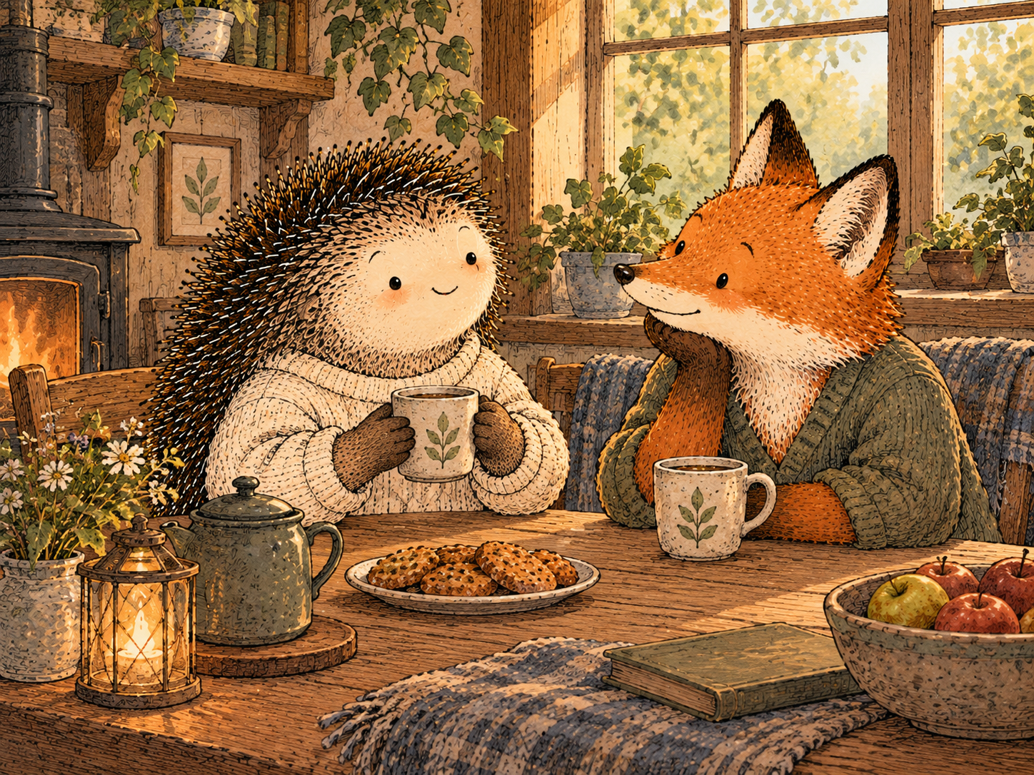 Day 280: One Level More Honesty Can Give an Existing Relationship More Depth Without Requiring a Dramatic Conversation. Woodland hedgehog illustration.