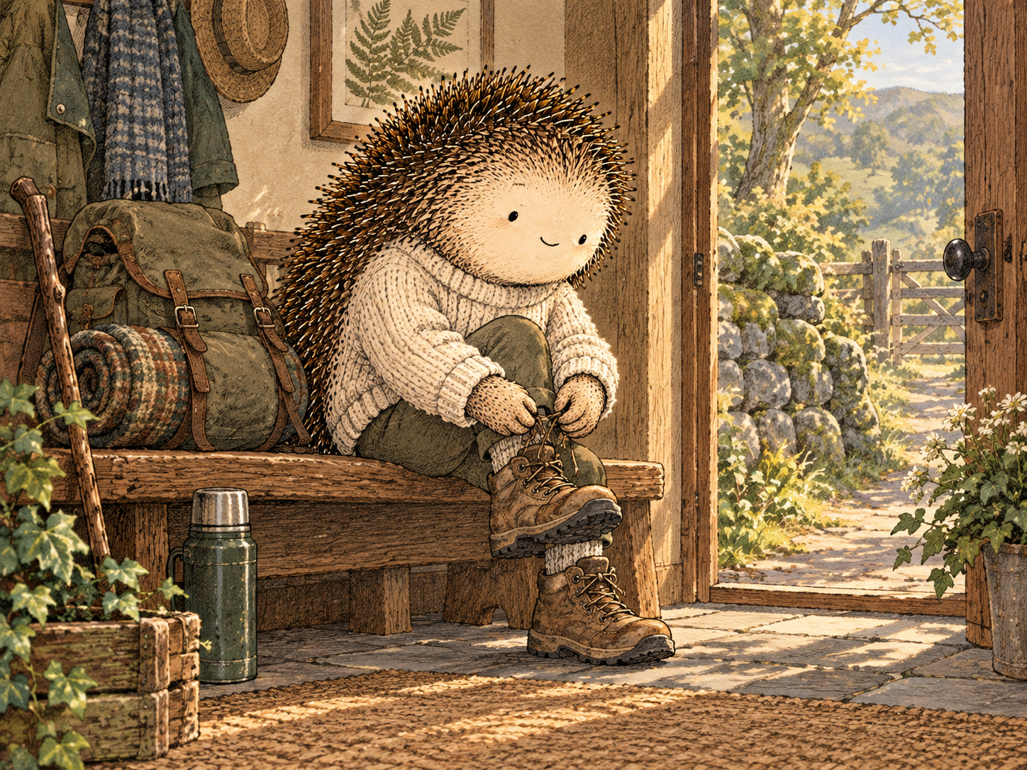 Day 178: Recognizing What Became Easy Gives You More Accurate Confidence. Woodland hedgehog illustration.