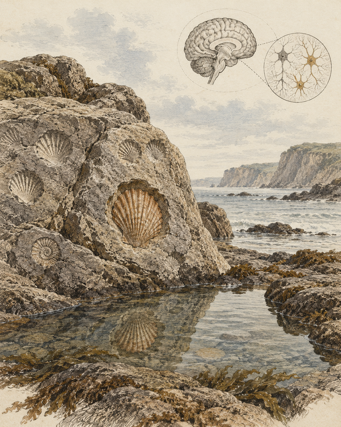 Vintage CWOB scientific illustration for Make Memories Before You Miss Them