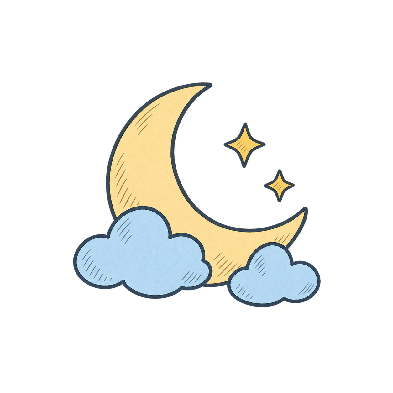 Illustrated icon: restful sleep