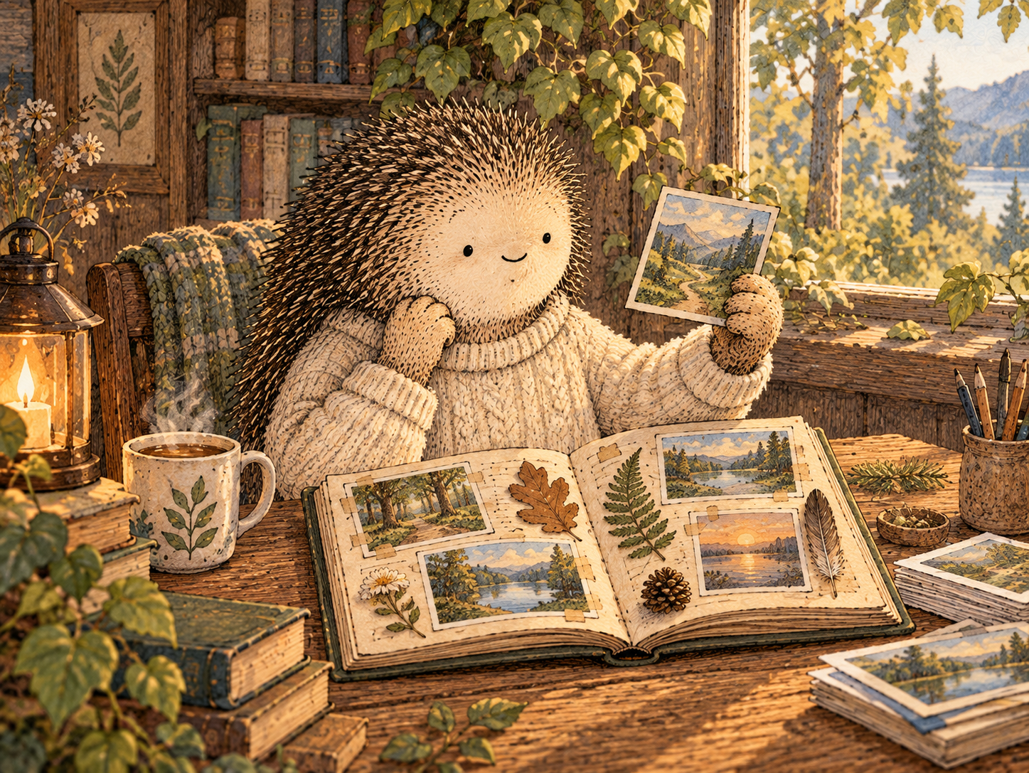Day 90: You No Longer Have to Rely Only on Fear, Hope or Somebody Else’s Rules. Woodland hedgehog illustration.