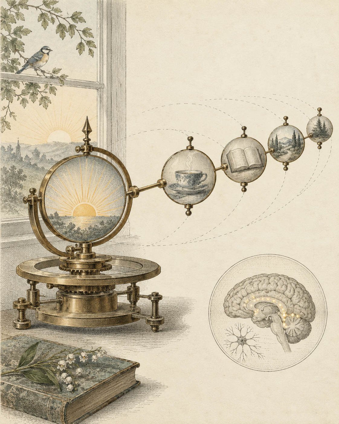 Vintage CWOB scientific illustration for Keep One Morning Anchor