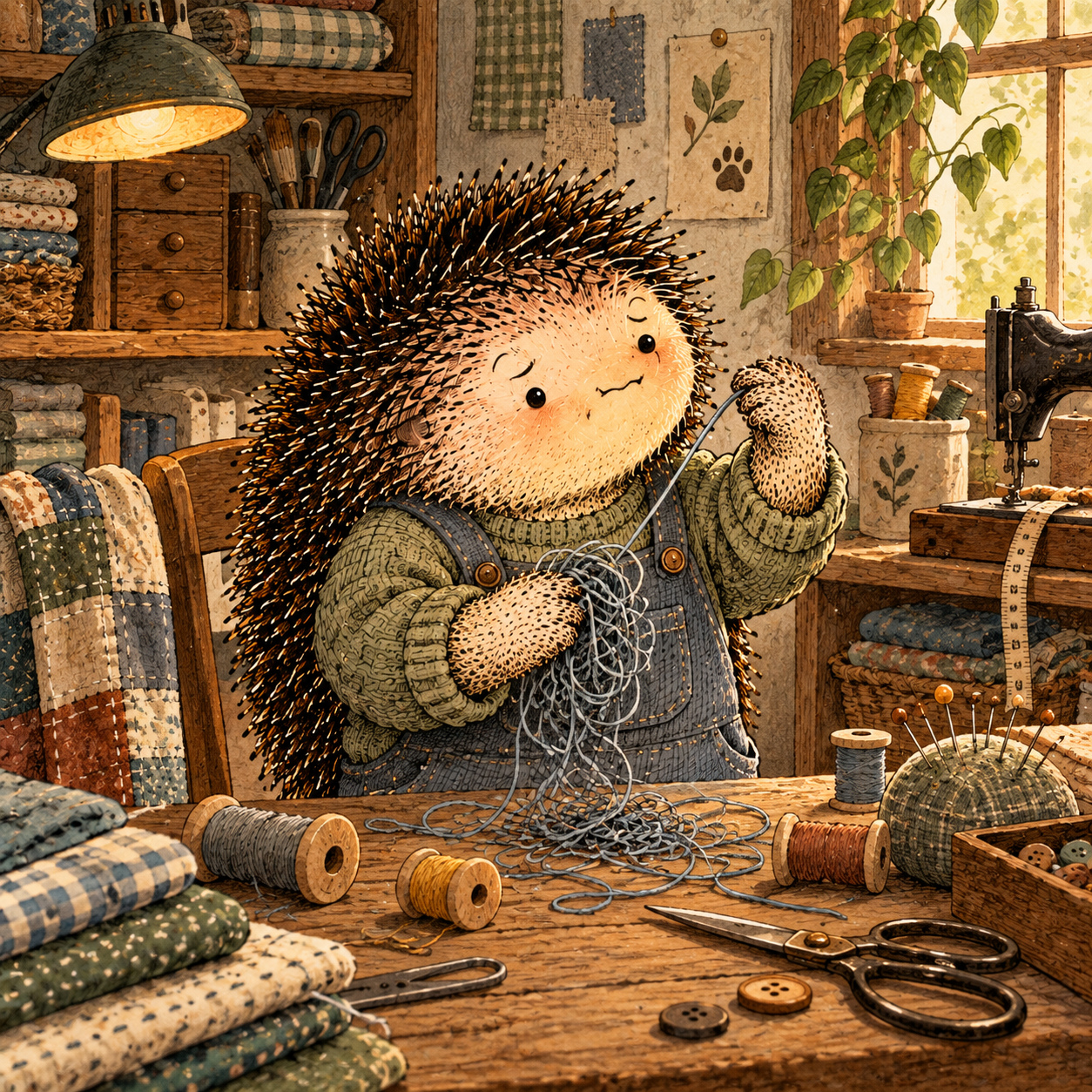 A gentle cream-faced, spiky-furred woodland companion exploring Day 124: Frustration