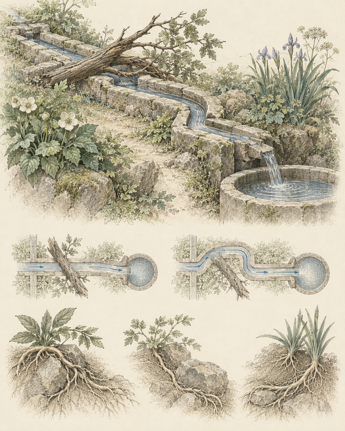 Vintage CWOB scientific illustration for The Disrupted Routine