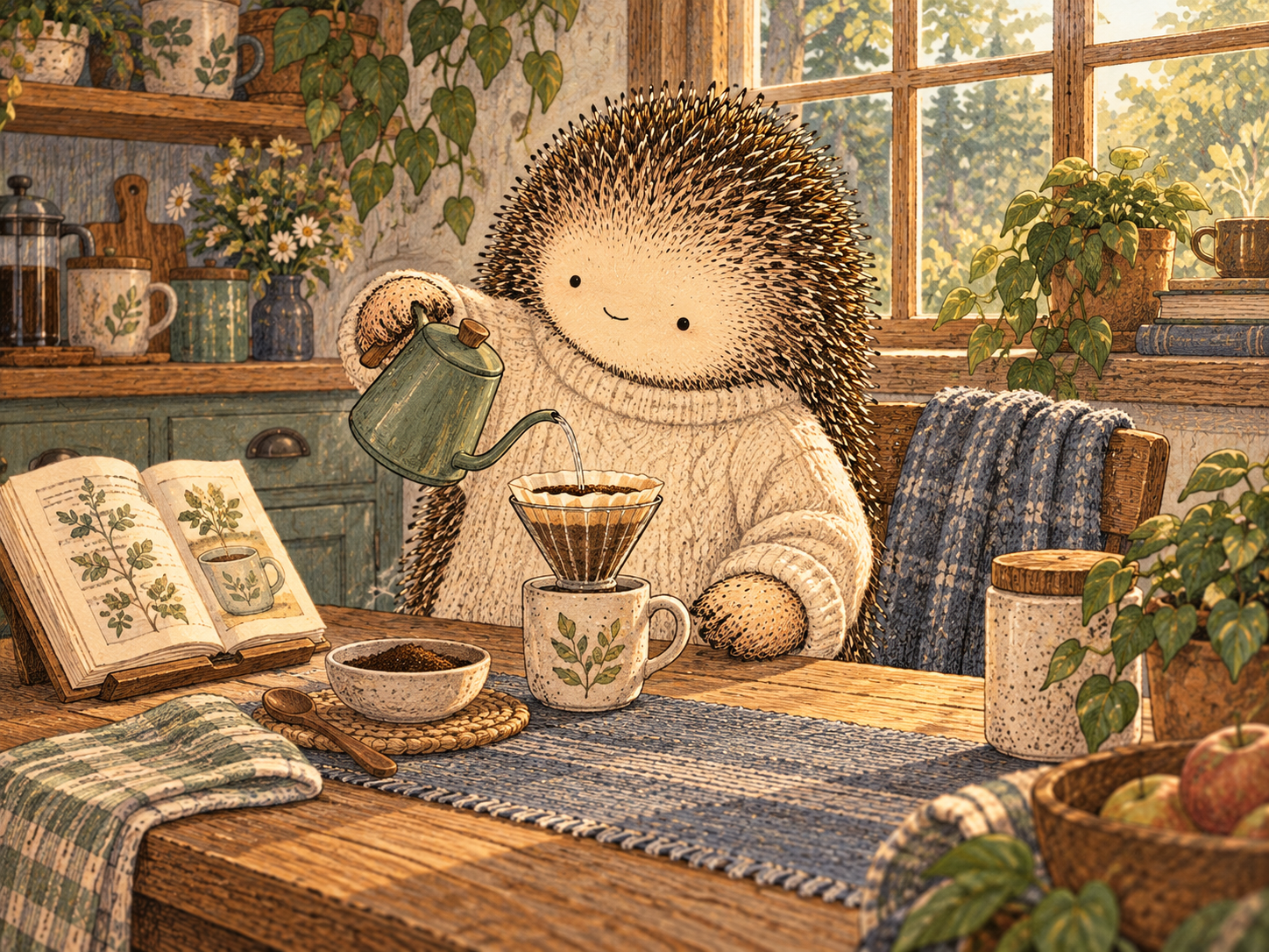 Day 315: Function-Based Substitution Can Protect More of Your Routine Even When the Original Activity Has to Change. Woodland hedgehog illustration.