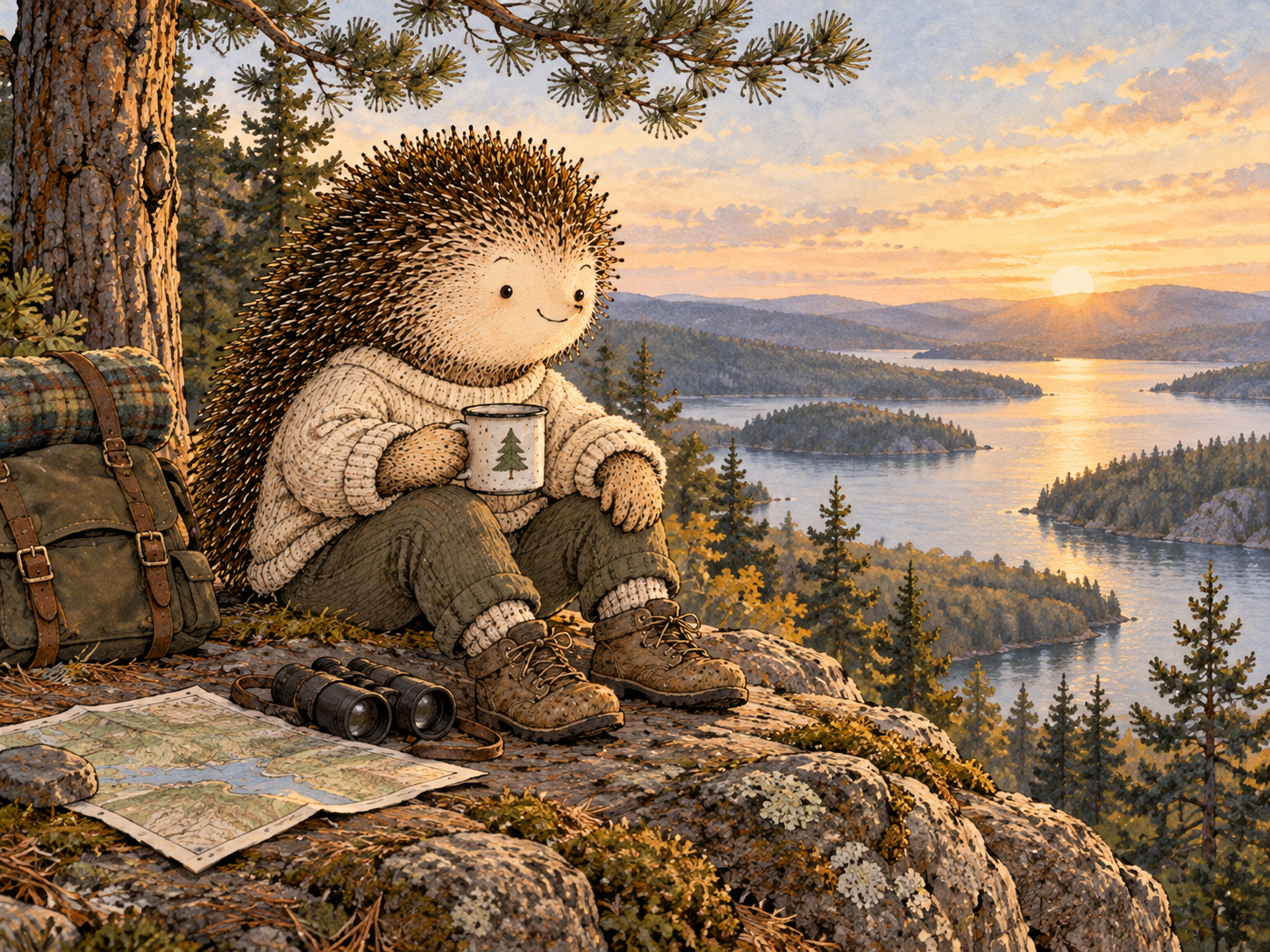 Day 309: Knowing the Difference Between Stability and Drift Lets You Enjoy Autonomy Without Becoming Blind to Meaningful Change. Woodland hedgehog illustration.