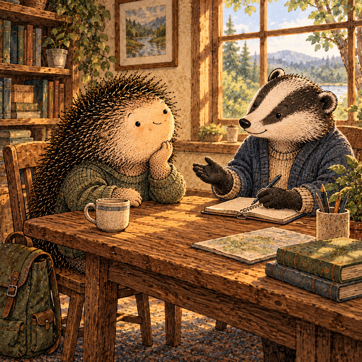A gentle cream-faced, spiky-furred woodland companion exploring Day 75: What Needs Something Other Than a Reset?