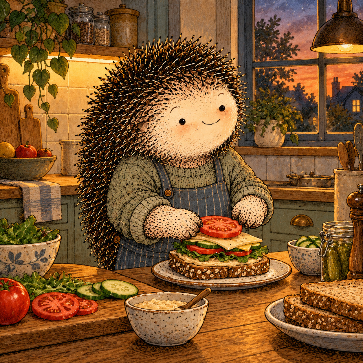 A gentle cream-faced, spiky-furred woodland companion exploring Day 103: Your Evening Hunger Pattern