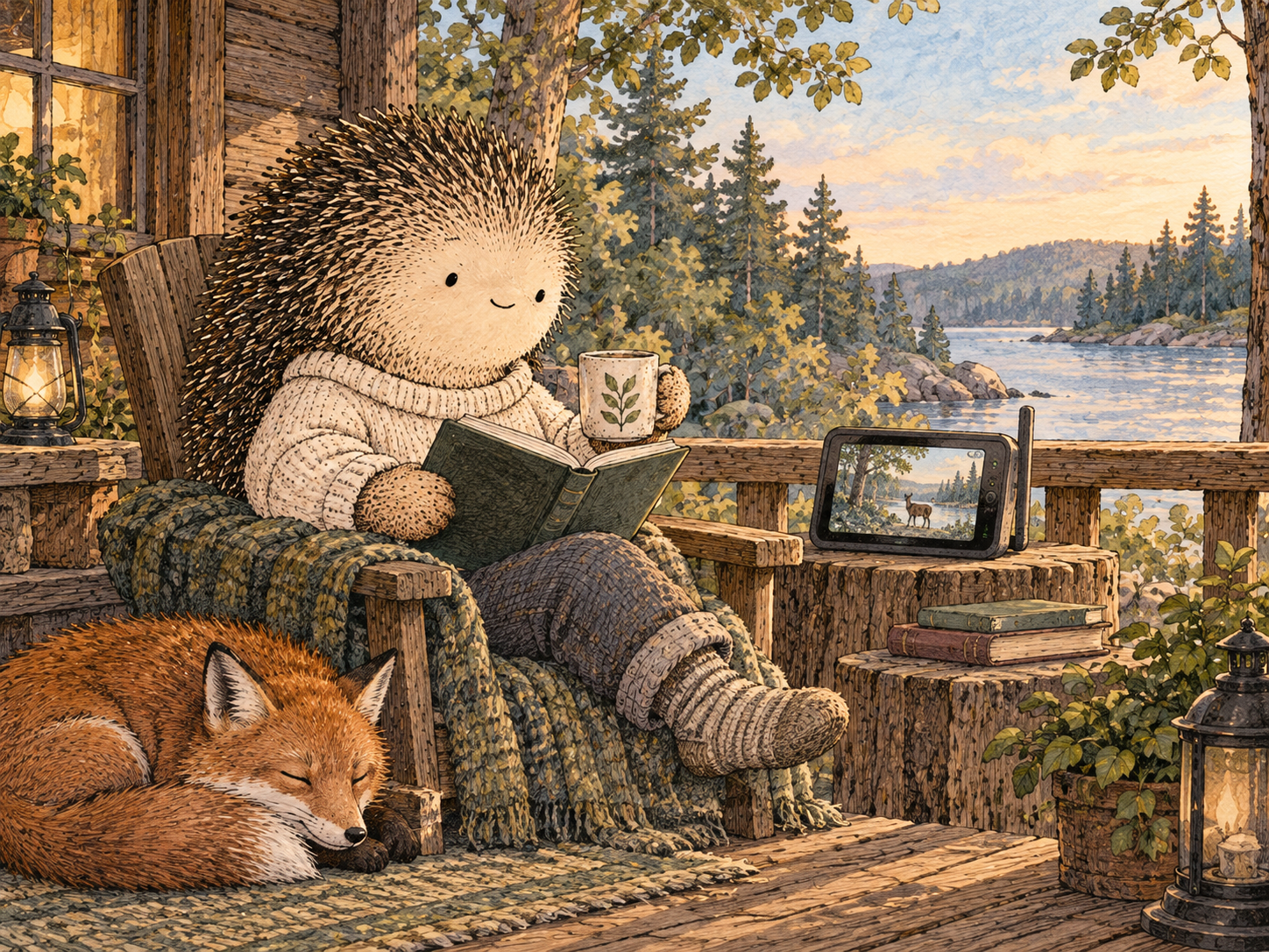 Day 305: Less Active Supervision Returns Mental Space Without Giving Up the Ability to Respond When Conditions Change. Woodland hedgehog illustration.