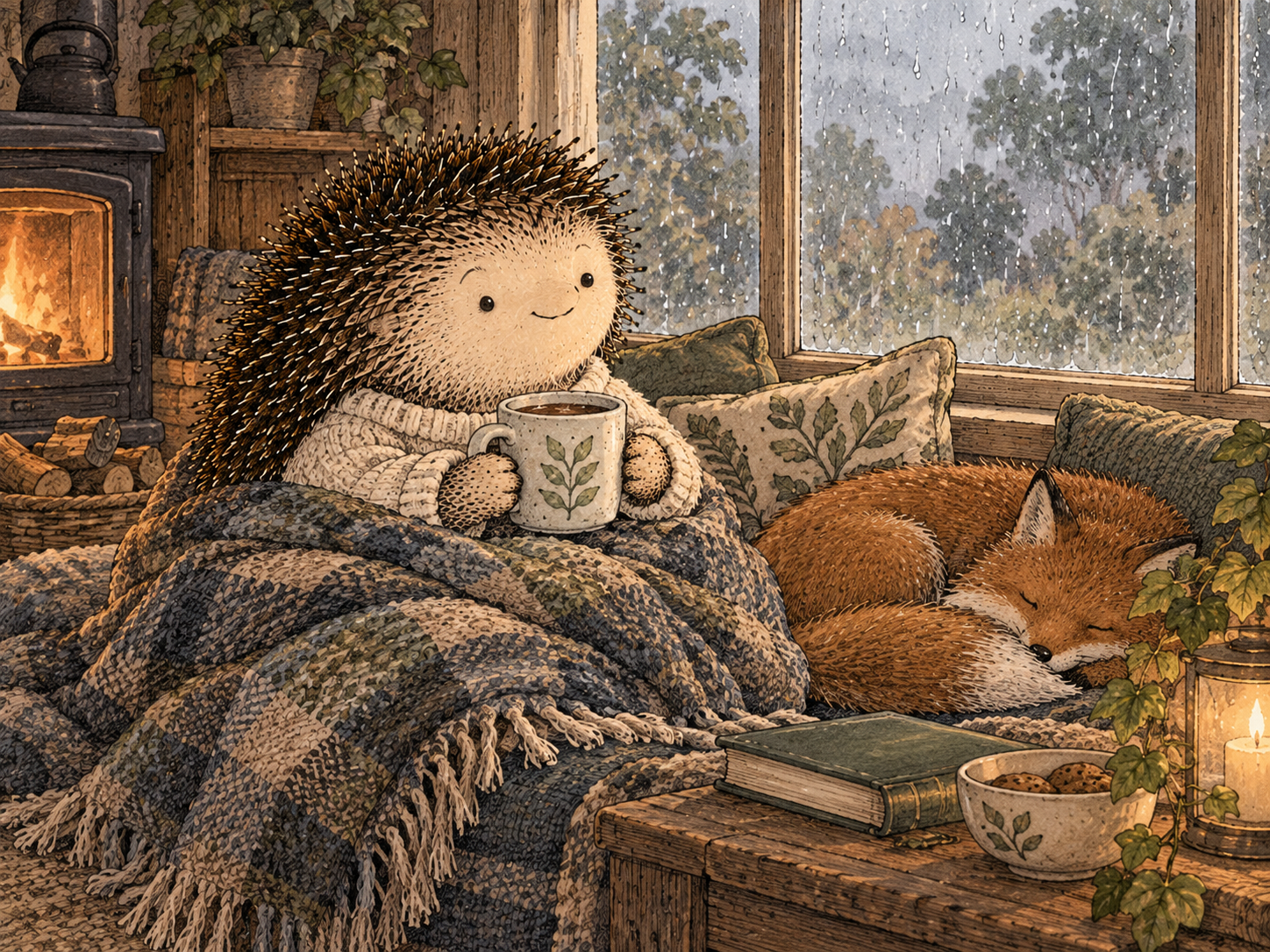 Day 129: Allowing Sadness Can Reduce the Pressure to Escape It Immediately. Woodland hedgehog illustration.