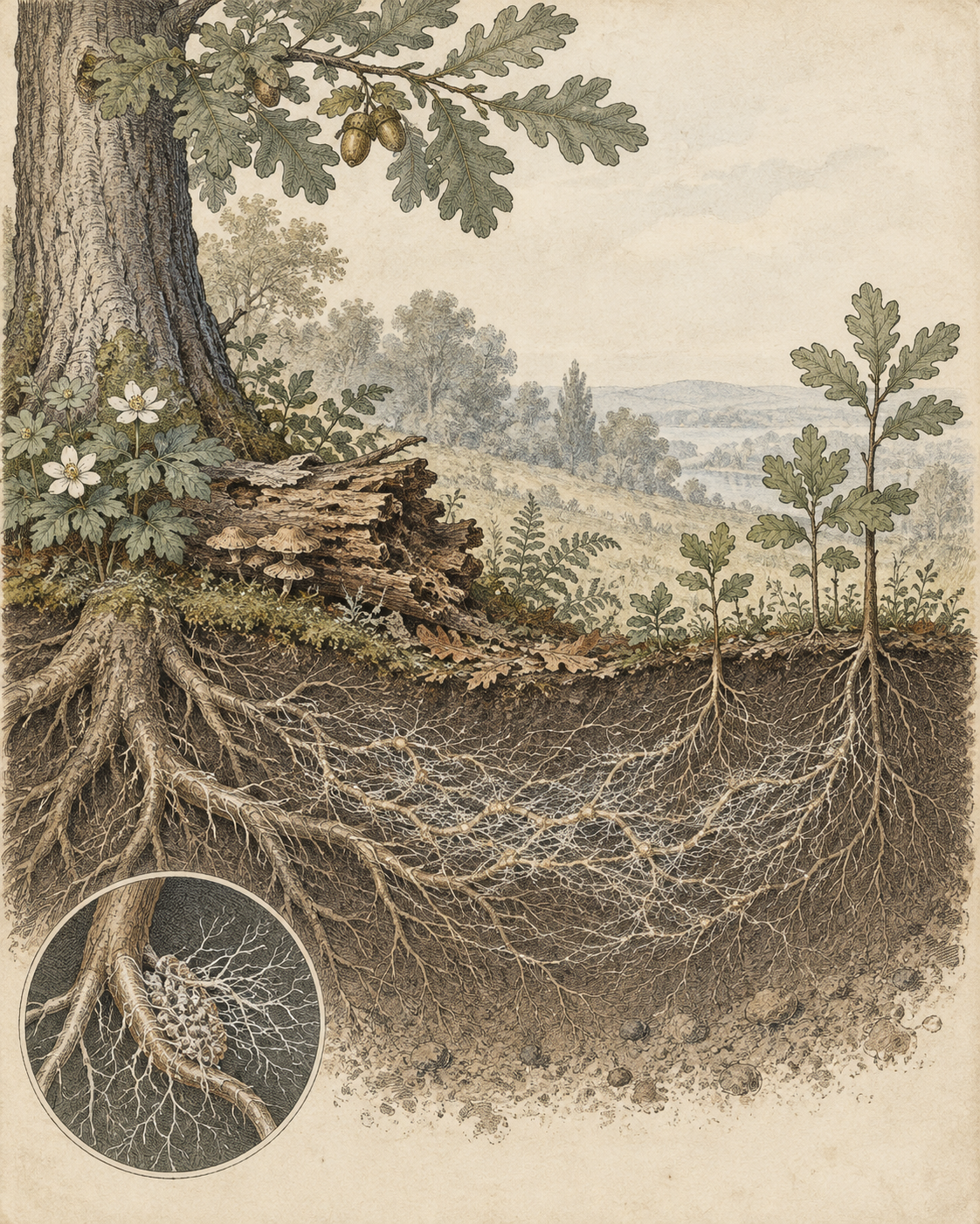 Vintage CWOB scientific illustration for Leave Things Better Than You Found Them