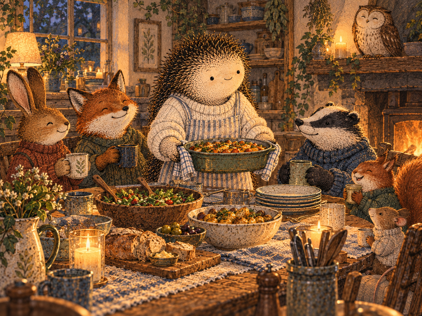 Day 53: Your Home Can Stop Being the Place Where the Old Routine Has Home-Field Advantage. Woodland hedgehog illustration.