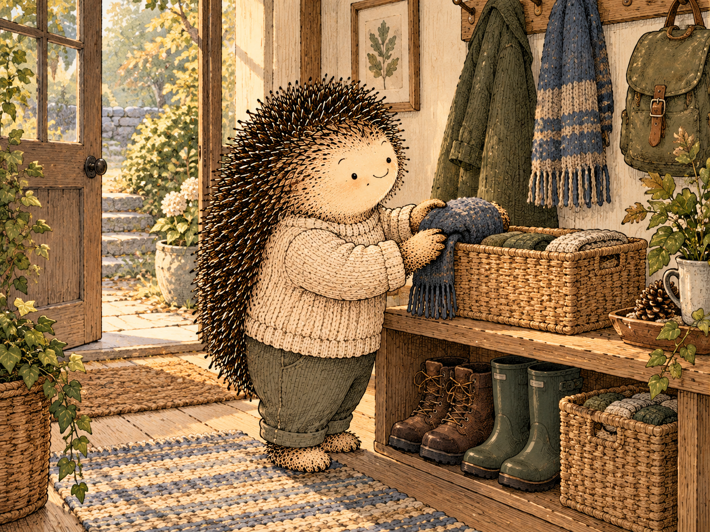 Day 293: A Short Environmental Reset Protects the Value of Earlier Design Without Requiring You to Rebuild the System. Woodland hedgehog illustration.