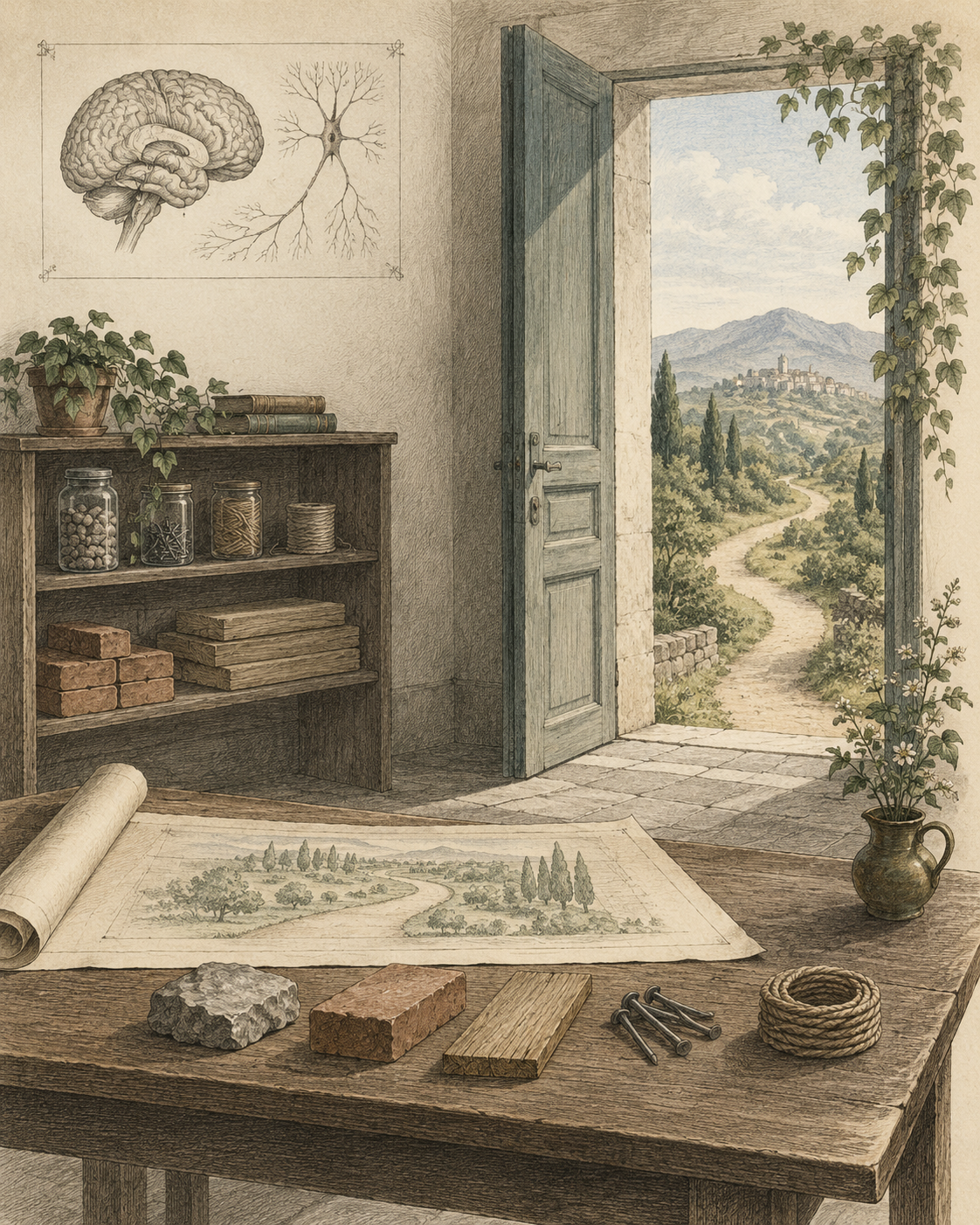 Vintage CWOB scientific illustration for What You Want the Next Year to Feel Like