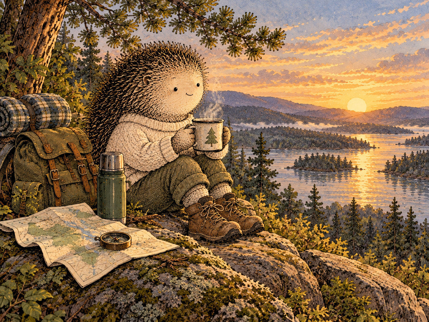 Day 88: Alcohol Can Become One Smaller Decision Inside a Life With More Competing Value. Woodland hedgehog illustration.