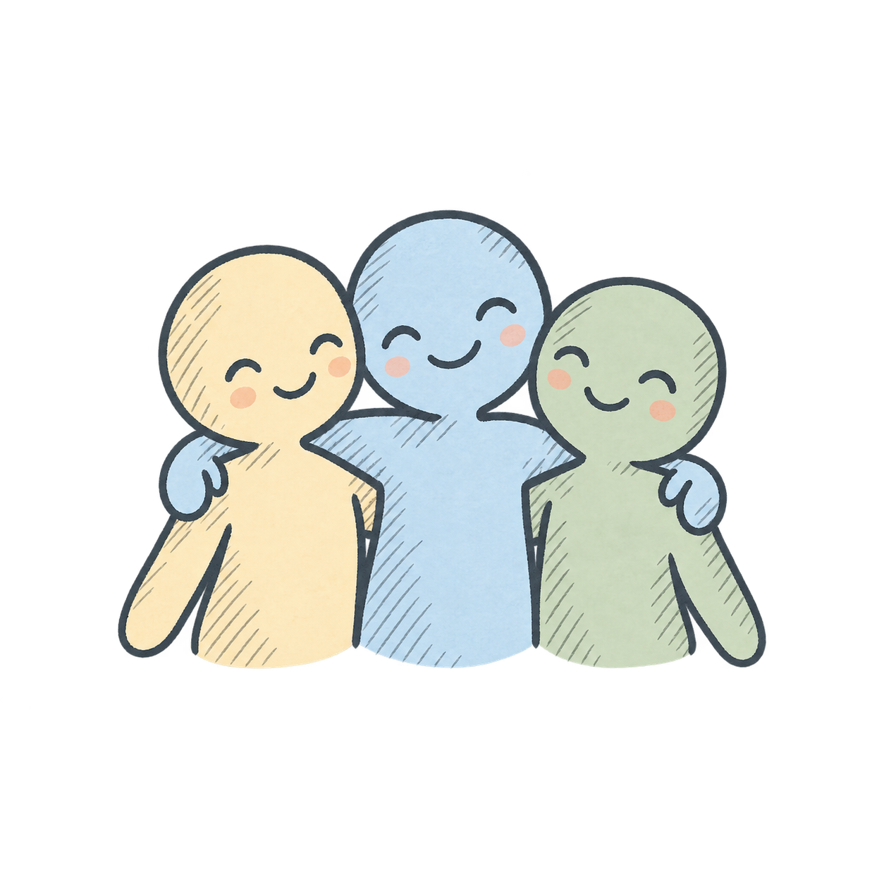 Illustrated icon: social belonging