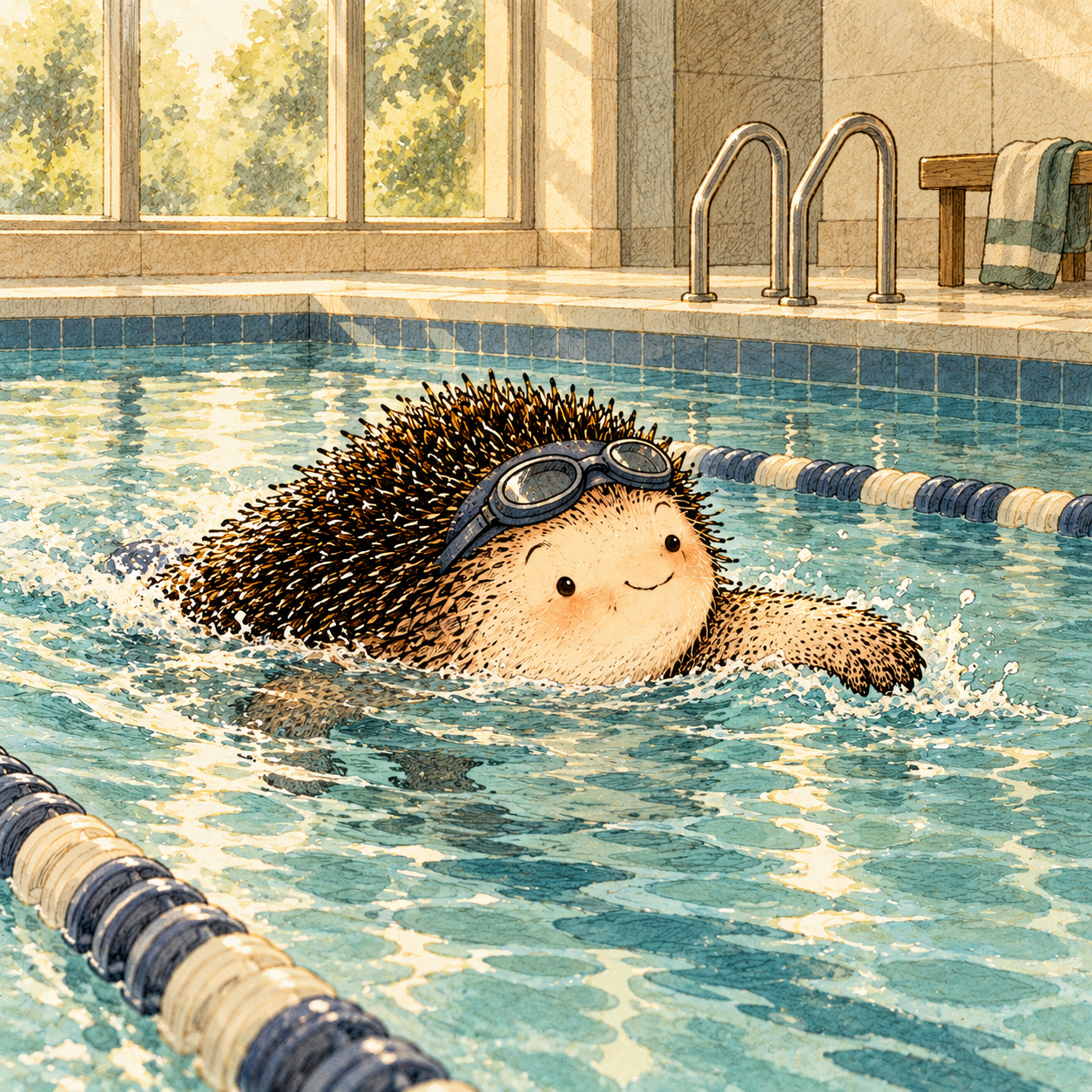 A gentle cream-faced, spiky-furred woodland companion exploring Day 227: Come Back Without Catching Up