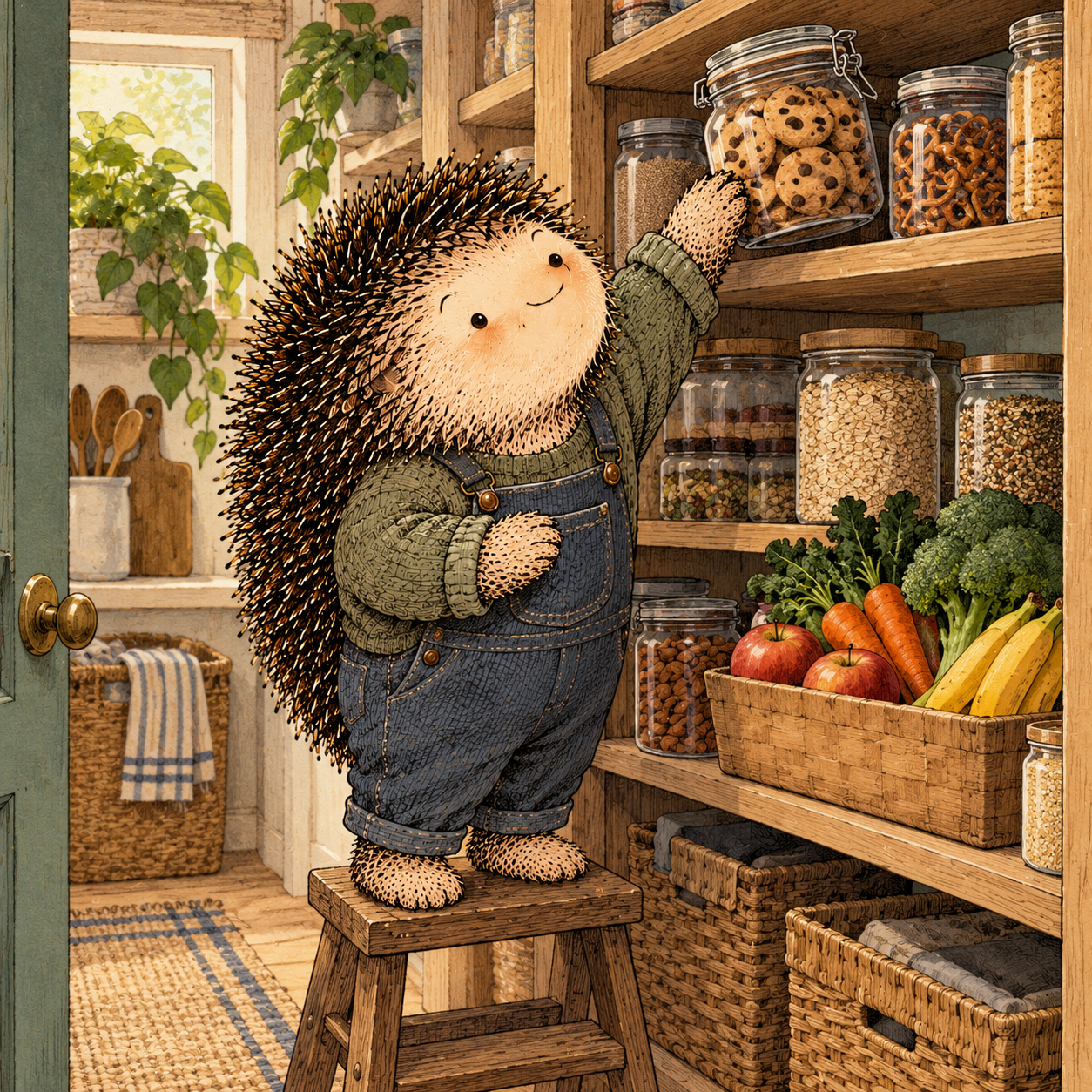 A gentle cream-faced, spiky-furred woodland companion exploring Day 284: Friction Works Both Ways