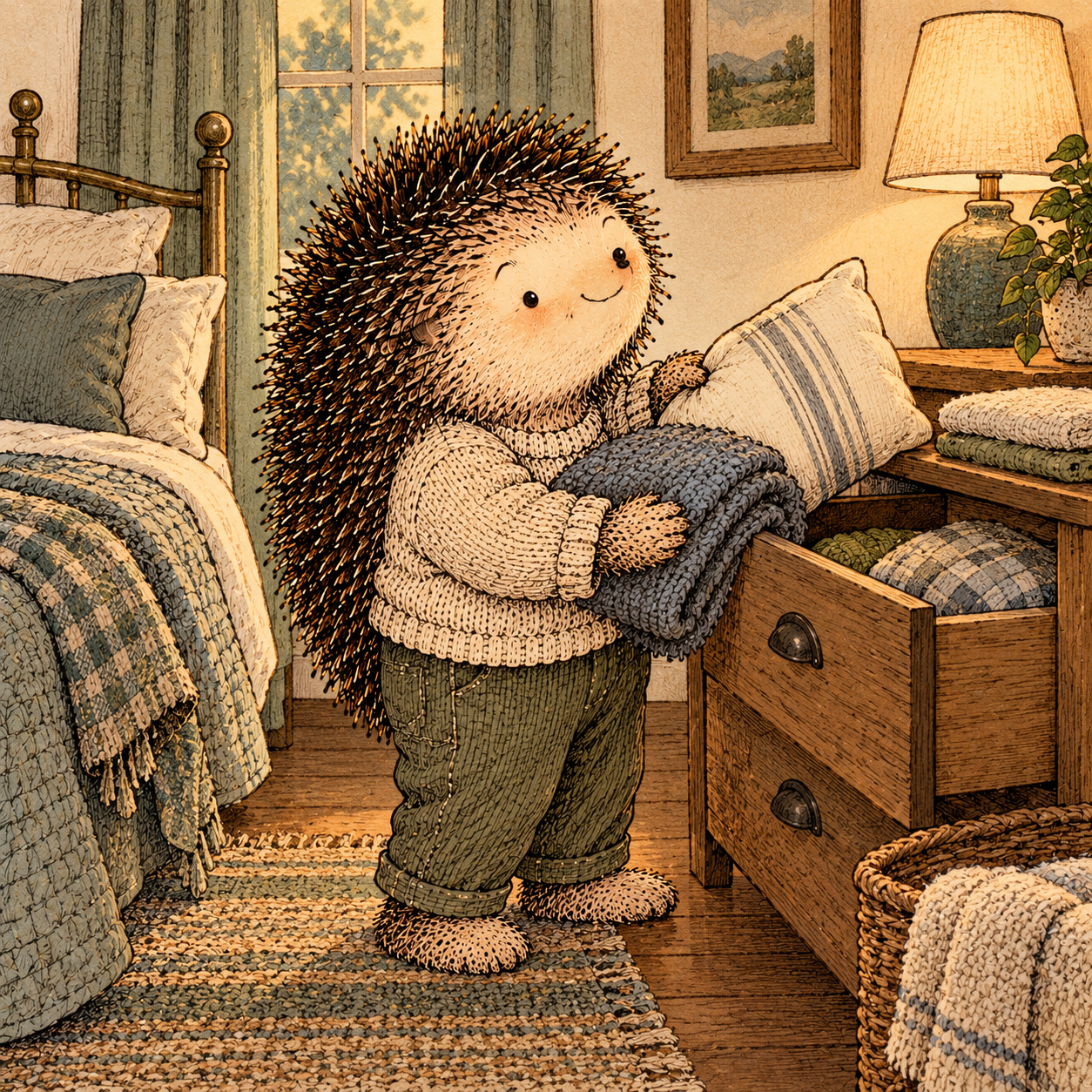 A gentle cream-faced, spiky-furred woodland companion exploring Day 189: The Disrupted Routine