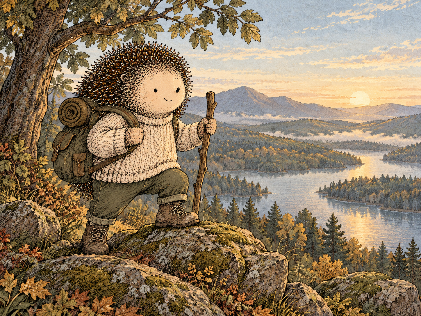 Day 202: Separating the Trait From the Old Pattern Lets You Reclaim Good Parts of Yourself Without Reclaiming the Whole Package. Woodland hedgehog illustration.