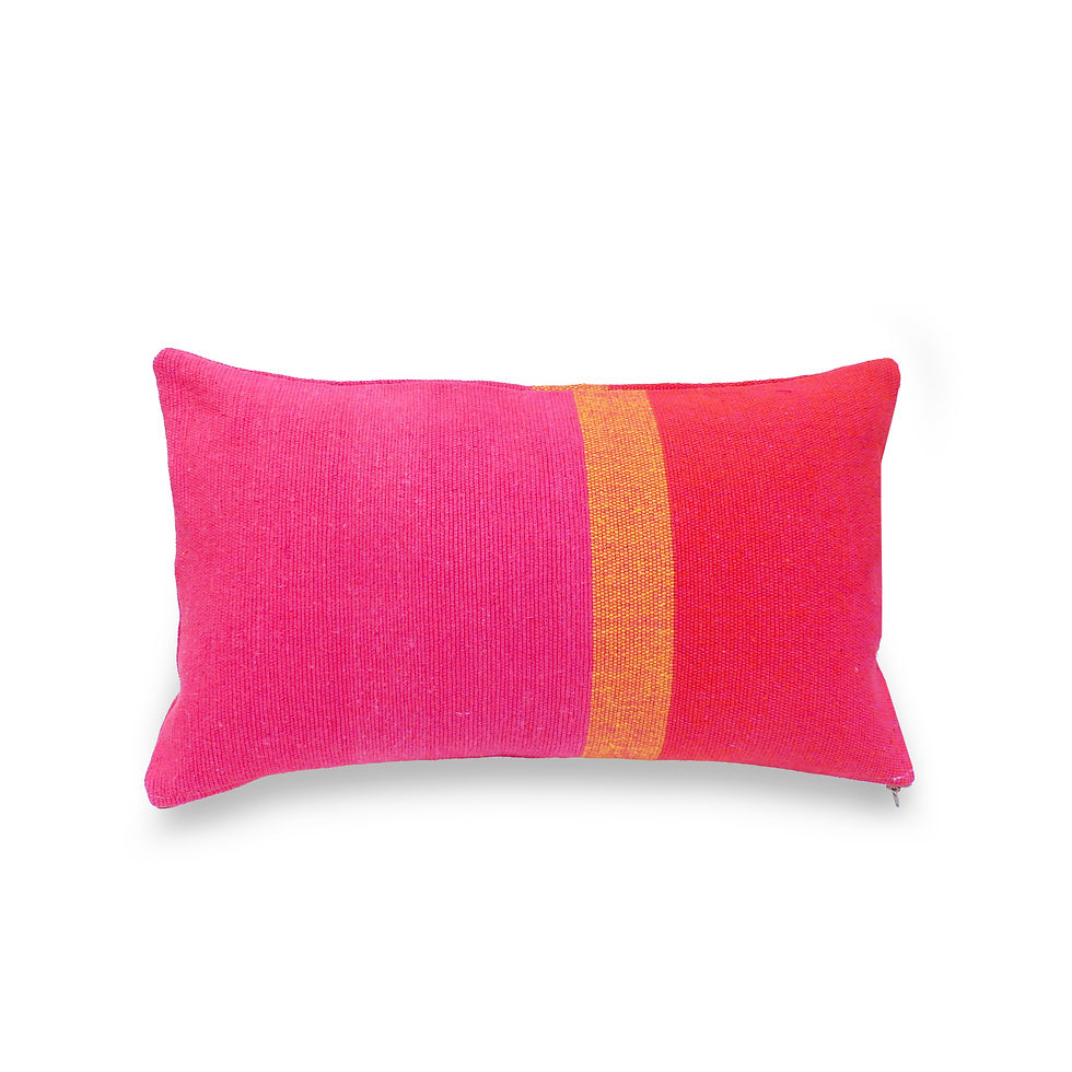 Housse de coussin décorative tissée main